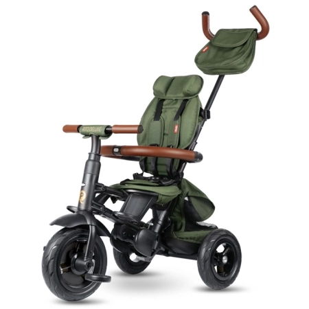 Milly Mally Rito Deluxe Rubber Olive Rowerek Trzykołowy obrotowy oliwkowo zielony